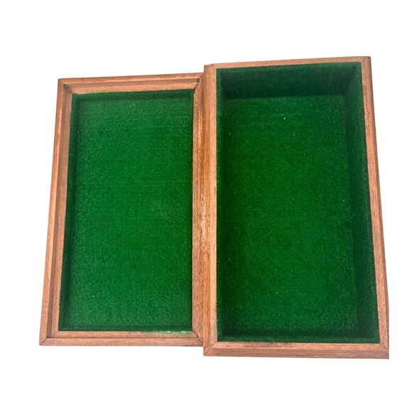 Handcrafted Wooden Jewelry Box With Spalted Maple Lid R Wilson 2000 7.5 x 4.25" - Picture 7 of 13